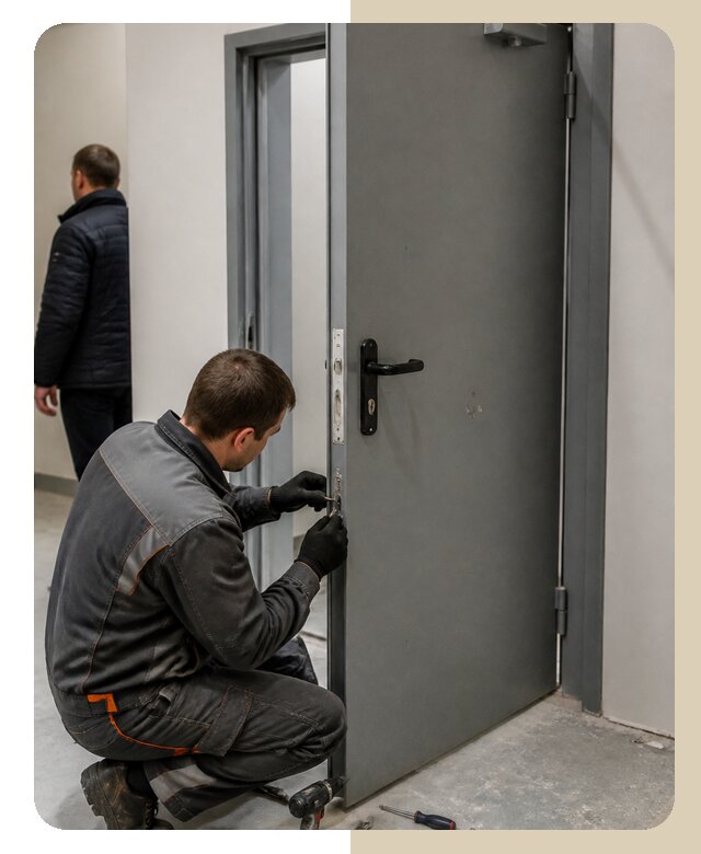 Ремонт противопожарной двери в Шадринске по цене 6722 р. | ДвериЛегко-Шдр