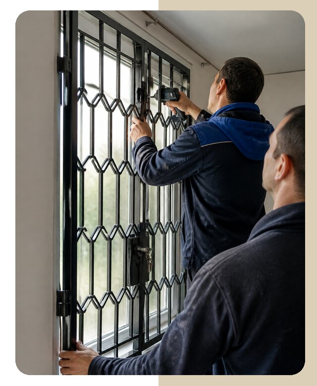 Установка распашных решеток в Шадринске цена от 6722 р. | ДвериЛегко-Шдр